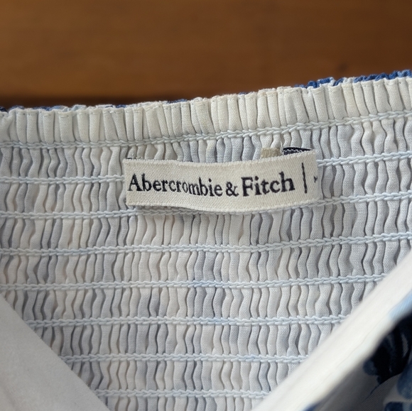 Abercrombie & Fitch Emerson Poplin Puff Sleeve Mini Dress XL EUC - Picture 7 of 11